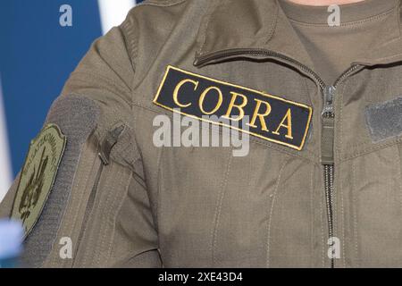 Symbole und Zeichen der Polizei österreichs Stockfoto