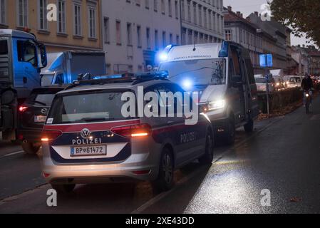 Symbole und Zeichen der Polizei österreichs Stockfoto