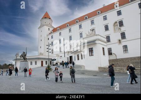 Schloss Bratislava. Bratislavsky hrad. Slowakei. Stockfoto