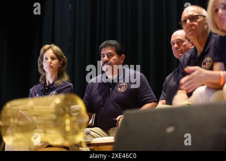 East Palestine OH June 25: NTSB-Vorsitzende Jennifer Homed spricht über die Untersuchung von East Palestine, Ohio, Entgleisung am 25. Juni 2024 Credit: Mpi34/MediaPunch Stockfoto