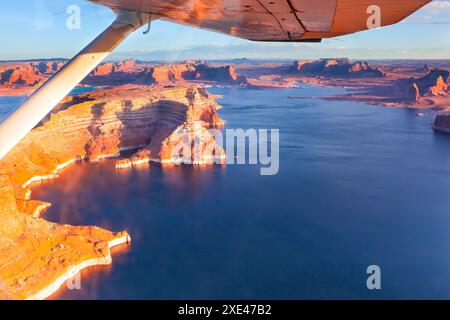 Die Fotos wurden aus dem Flugzeug gemacht Stockfoto