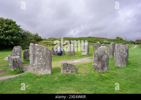 Megalithic Circle of Drombeg, - der Altar der Druiden-, Rosscarbery etwa aus dem Jahr 150 v. Chr., Irland, Vereinigtes Königreich Stockfoto