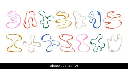 Abstrakte Punktform. Flüssige Formelemente. Stock Vektor