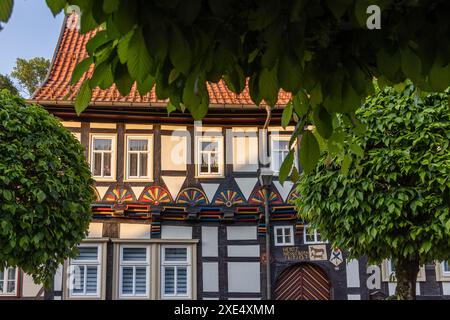 Bilder aus der historischen Fachwerkstadt Stolberg im Harz Stockfoto