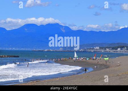 Hiratsuka Strand im Sommer, Präfektur Kanagawa Stockfoto