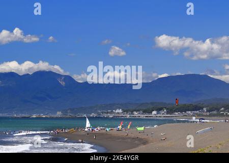 Hiratsuka Strand im Sommer, Präfektur Kanagawa Stockfoto