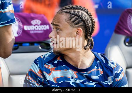 Berlin, Deutschland. Juni 2024. Xavi Simons aus den Niederlanden war beim Spiel der UEFA Euro 2024 in der Gruppe D zwischen den Niederlanden und Österreich im Olympiastadion in Berlin zu sehen. Quelle: Gonzales Photo/Alamy Live News Stockfoto