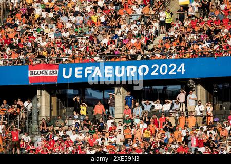 Berlin, Deutschland. Juni 2024. Olympiastadion beim Spiel der UEFA Euro 2024 in der Gruppe D zwischen den Niederlanden und Österreich in Berlin. Quelle: Gonzales Photo/Alamy Live News Stockfoto