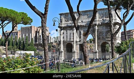 Bogen von Constantine, Rom, Latium, Italien Stockfoto