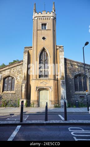 Der Turm der St. Clemens Kirche im Zentrum von Cambridge. Cambridgeshire. Vereinigtes Königreich Stockfoto