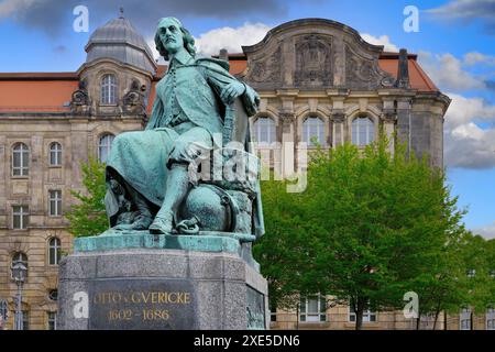 Der Physiker Otto von Guericke, Magdeburg, Sachsen-Anhalt, Deutschland Stockfoto