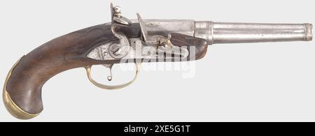 Kleinwaffen, Pistolen, Feuersteinpistole, Kaliber 9 mm, Englisch?, CA. 1780, EIGENSCHAFTSFREIGABE Stockfoto