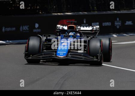 Monte-Carlo, Monaco. Mai 2024. Alexander Albon aus Thailand und Williams Racing fahren während des dritten freien Trainings auf der Strecke. Stockfoto
