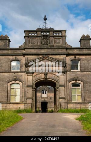 Alte Ställe im Lyme Park in der Nähe von Stockport, Cheshire, England Stockfoto