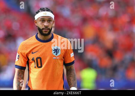 BERLIN, DEUTSCHLAND - 25. JUNI: Memphis Depay aus den Niederlanden während des Gruppenspiels D - UEFA EURO 2024 zwischen den Niederlanden und Österreich im Olympiastadion am 25. Juni 2024 in Berlin. (Foto: Peter Lous/BSR Agency) Stockfoto