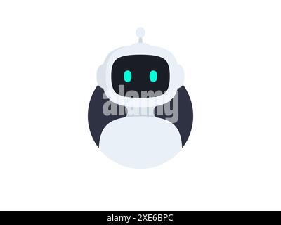 Chat Bot-Symbol auf weißem Hintergrund isoliert Stock Vektor