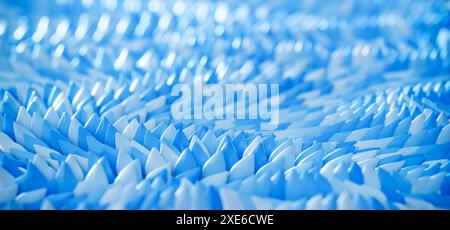 Abstrakte blaue Skalen gewellter Hintergrund. Hintergrund des ECO-Konzepts Stockfoto