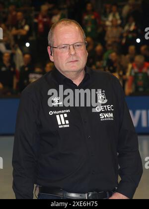 Geschäftsführer Marc-Henrik Schmedt (SCM) DHB Cup Saison 2023-24 Viertelfinale SC Magdeburg - Rhein-Neckar LÃ¶wen am 04.02.202 Stockfoto