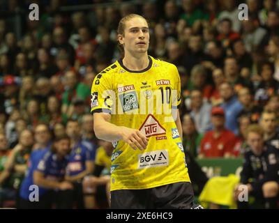 JURI Knorr (RNL) DHB Cup Saison 2023-24 Viertelfinale SC Magdeburg - Rhein-Neckar LÃ¶wen am 04.02.2024 Stockfoto