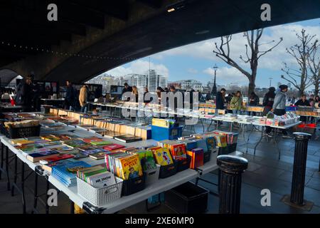 South Bank Buchmarkt entlang der Themse, London, England, Großbritannien, Europa Copyright: FotoJourneys 1231-61 Stockfoto