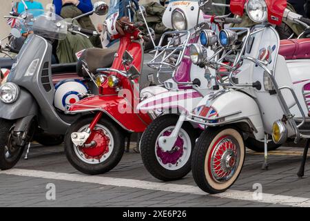 Big 7 Roller Rally in Margate Kent Großbritannien Stockfoto