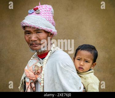 Nyishi Stammesvolk, Ziro Valley, Arunachal Pradesh, Indien, Asien Stockfoto