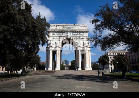 Der Arco della Vittoria (Siegesbogen), Genua, Ligurien, Italien, Europa Stockfoto