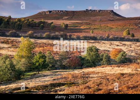 Carl Walk Iron Age Hill Fort im Herbst, Hathersage Moor, Peak District National Park, Derbyshire, England, Großbritannien, Europa Stockfoto