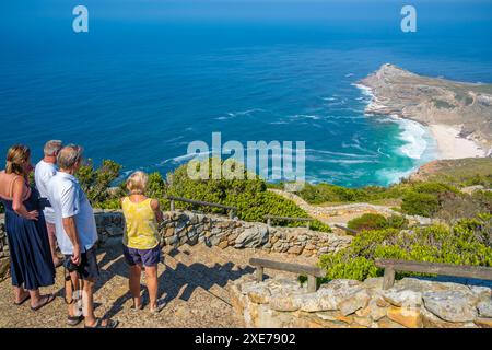 Blick auf Dias Beach vom Leuchtturm, Kap der Guten Hoffnung Naturschutzgebiet, Kapstadt, Westkap, Südafrika, Afrika Stockfoto