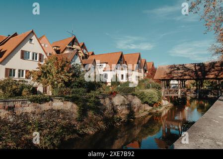 Altes deutsches Bürgerhaus in Bietigheim-Bissingen, Baden-Württemberg, Deutschland, Europa. Die Altstadt ist voller bunter und wir Stockfoto