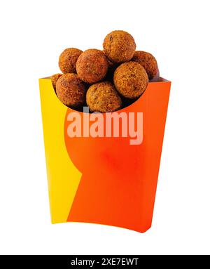 Falafel isoliert auf weißem Hintergrund Stockfoto