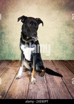 Studio-Porträt eines Hundes Stockfoto