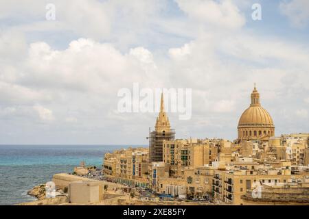 Valleta, Malta 7. September 2023 Skyline der Stadt mit dem historischen Erbe von valletta Stockfoto