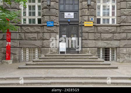 Belgrad, Serbien - 6. Mai 2022: Musikschule Mokranjac und Stankovic Education Building in der Decanska Street im Stadtzentrum der Hauptstadt. Stockfoto