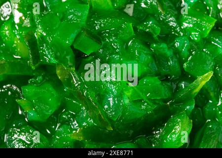Chicago Style Neon Pickle Relish in a Bowl Stockfoto