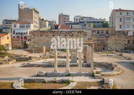 Antike Überreste der römischen Agora, die in Athen während der Römerzeit, Athen, Griechenland, am 24. August 2024 erbaut wurde Stockfoto