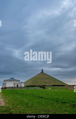 Lion's Mound in Waterloo mit Besucherzentrum Stockfoto