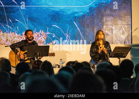 Darbietung von Maria del Mar Bonet und Borja Penalba Stockfoto