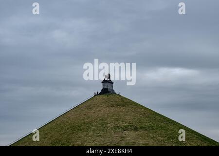 Besucher des Lion's Mound Memorial Stockfoto