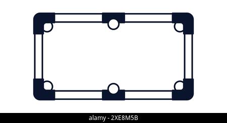 Symbolvektor für Snooker-Tabelle. Snooker-Pool-Symbol Stock Vektor