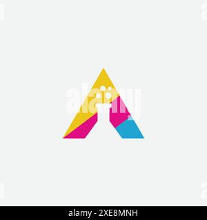 Ein Letter Lab Logo Design, Vector icon.eps Stock Vektor