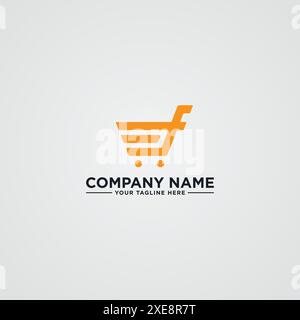 T-Letter Logo, Online-Shopping-Logo Stock Vektor