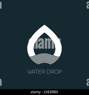 Abstrakte Vektorvorlage mit Wassertropfen-Logo. Water Drop Logo Design Vektor lineare unendliche Form. Stock Vektor