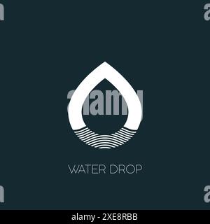 Abstrakte Vektorvorlage mit Wassertropfen-Logo. Water Drop Logo Design Vektor lineare unendliche Form. Stock Vektor