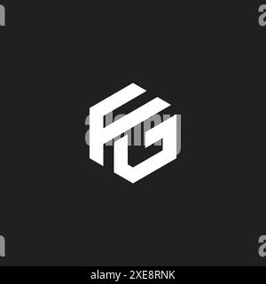 Buchstaben FG, GF, F, G Business Logo Initial Based Monogramm Icon Vektor. Stock Vektor