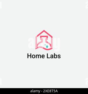 Home Labs Logo Vorlage Design Vektor Stock Vektor