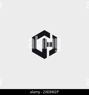 GH-Logo-Monogramm-Symbol Vektorelement. Stock Vektor