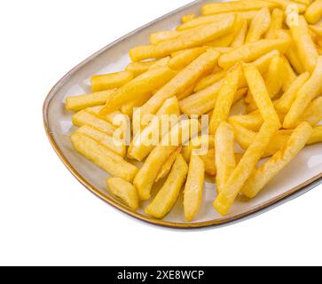 Knusprige Pommes frites mit Ketchup zum Verzehr Stockfoto