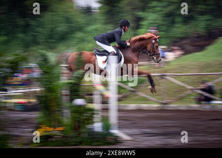 Bandung, Indonesien, 2008. März 2007: Der Pferdesport. Stockfoto