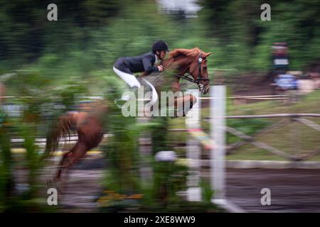 Bandung, Indonesien, 2008. März 2007: Der Pferdesport. Stockfoto